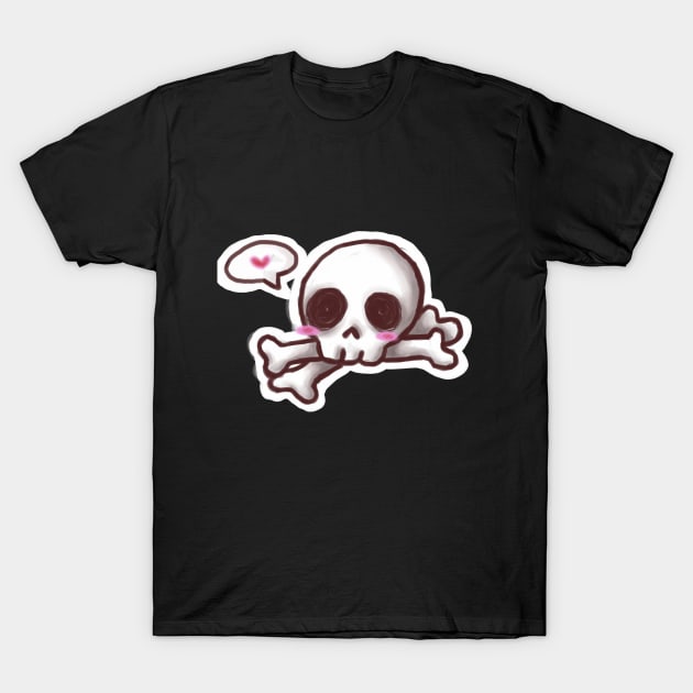 Cute Skull T-Shirt by QueerRedCat